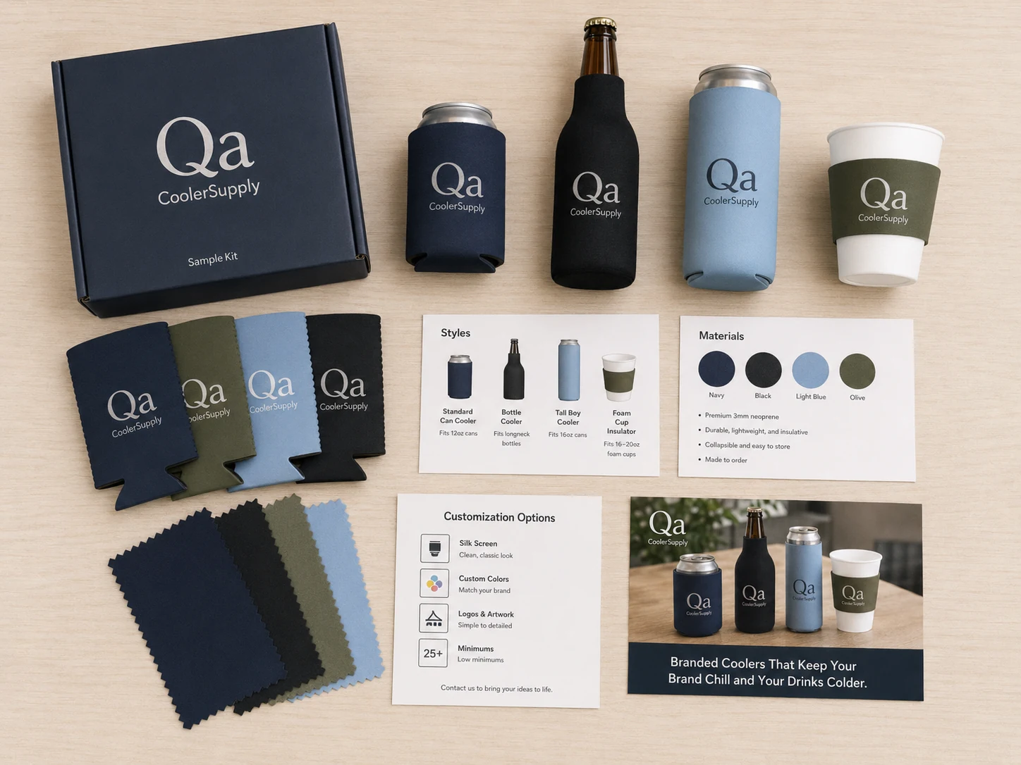 QaCoolerSupply sample kit overview